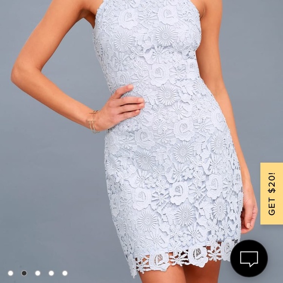 Lulus Love Poem Light Blue Lace Mini Dress - Picture 4 of 6